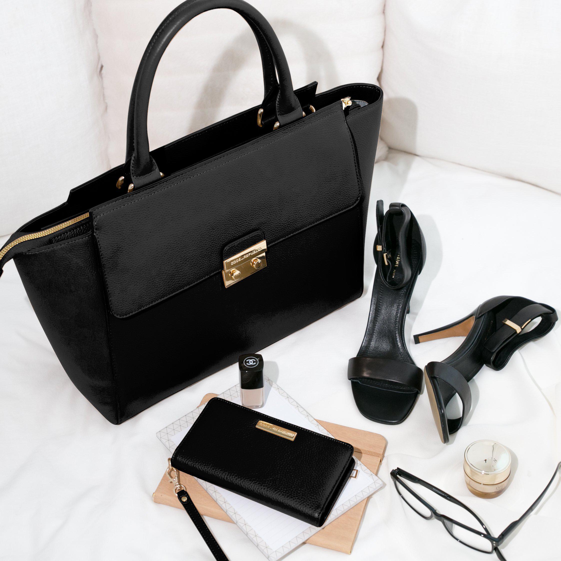 14" DANIELLE Designer Laptop Handbag | PEBBLE LEATHER | CHAMPAGNE GOLD | PRE ORDER - LATE JUNE DELIVERY-Laptop bag-CODE REPUBLIC-Black-CODE REPUBLIC laptop bags womens laptop bags laptop handbags ladies laptop bags laptop carrying bags
