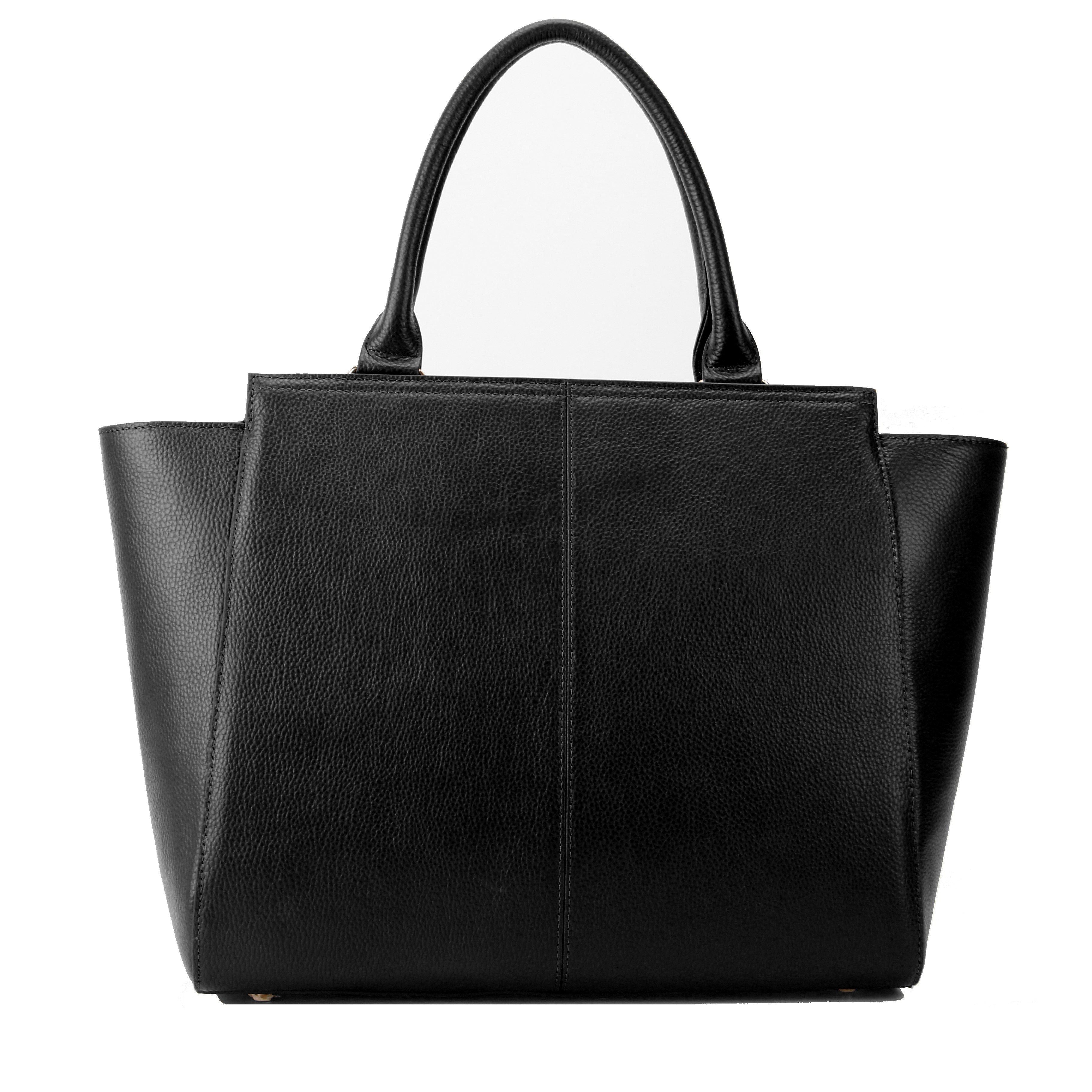 14" DANIELLE Designer Laptop Handbag | PEBBLE LEATHER | CHAMPAGNE GOLD | PRE ORDER - LATE JUNE DELIVERY-Laptop bag-CODE REPUBLIC-Black-CODE REPUBLIC laptop bags womens laptop bags laptop handbags ladies laptop bags laptop carrying bags