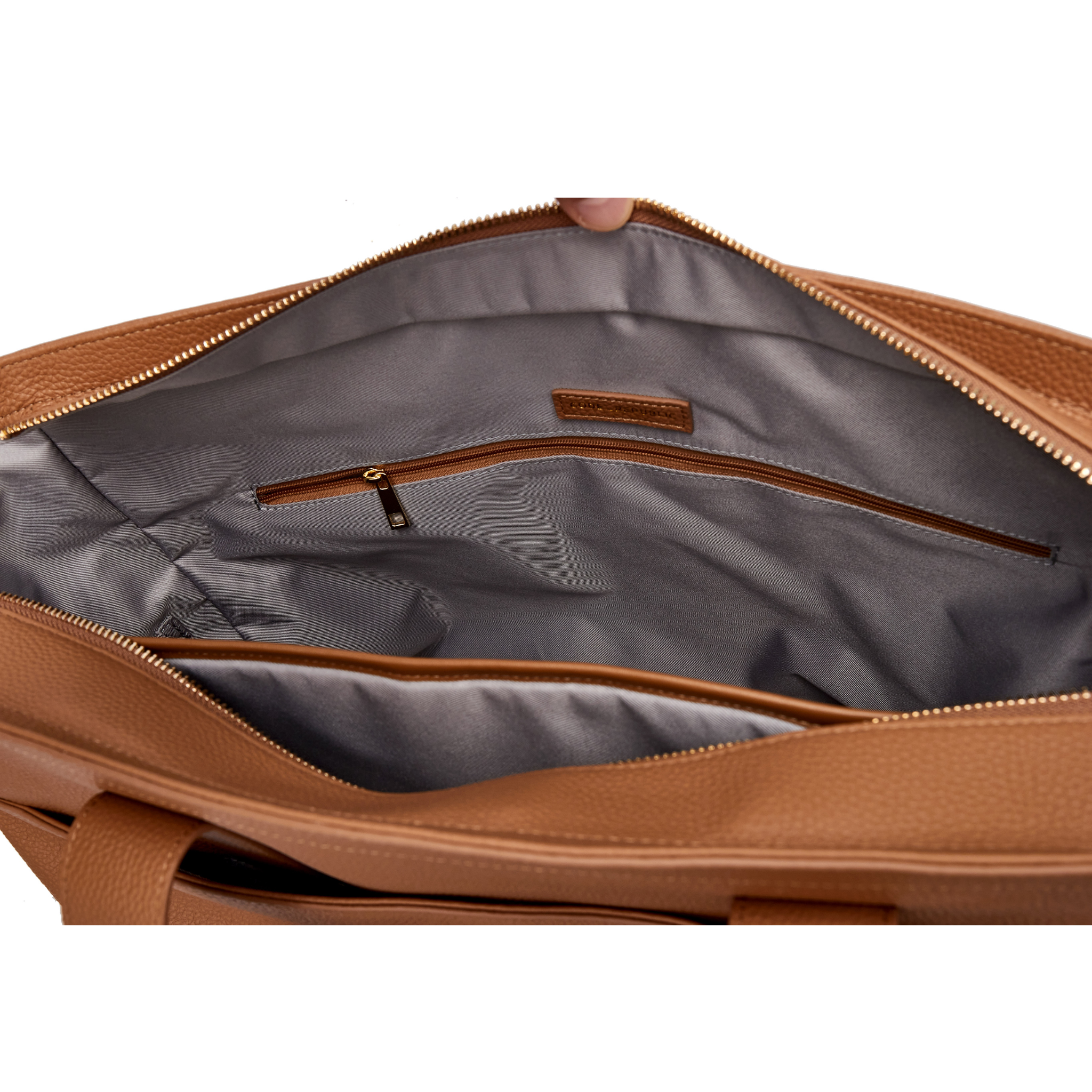 16" Slouchy Leather Laptop Tote | Large Capacity-Laptop bag-CODE REPUBLIC-Black-CODE REPUBLIC laptop bags womens laptop bags laptop handbags ladies laptop bags laptop carrying bags