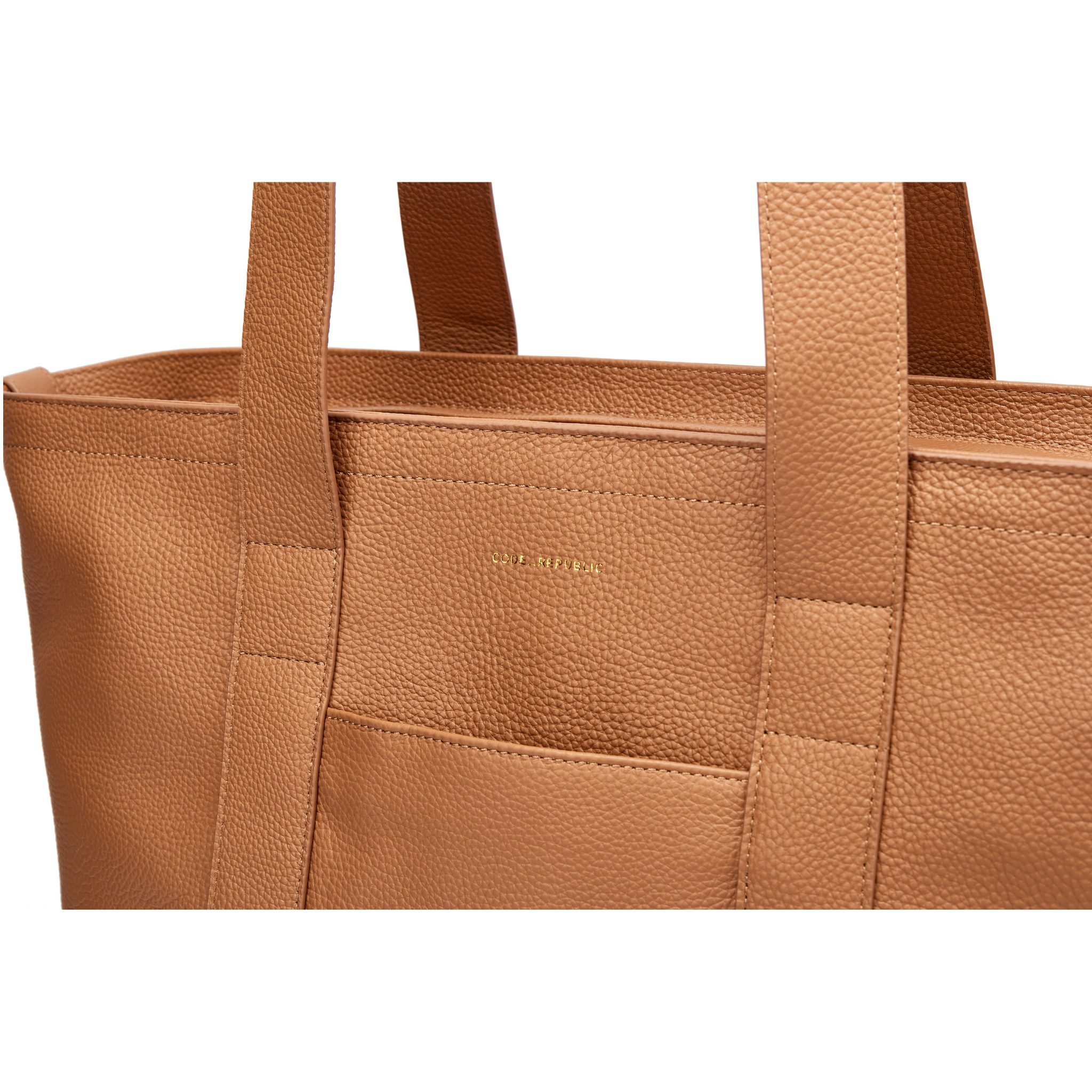 16" Slouchy Leather Laptop Tote | Large Capacity-Laptop bag-CODE REPUBLIC-Black-CODE REPUBLIC laptop bags womens laptop bags laptop handbags ladies laptop bags laptop carrying bags