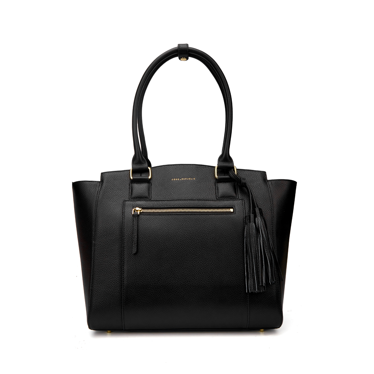 LISA 14" LAPTOP HANDBAG | ITALIAN LEATHER-Laptop bag-CODE REPUBLIC-Black-CODE REPUBLIC laptop bags womens laptop bags laptop handbags ladies laptop bags laptop carrying bags