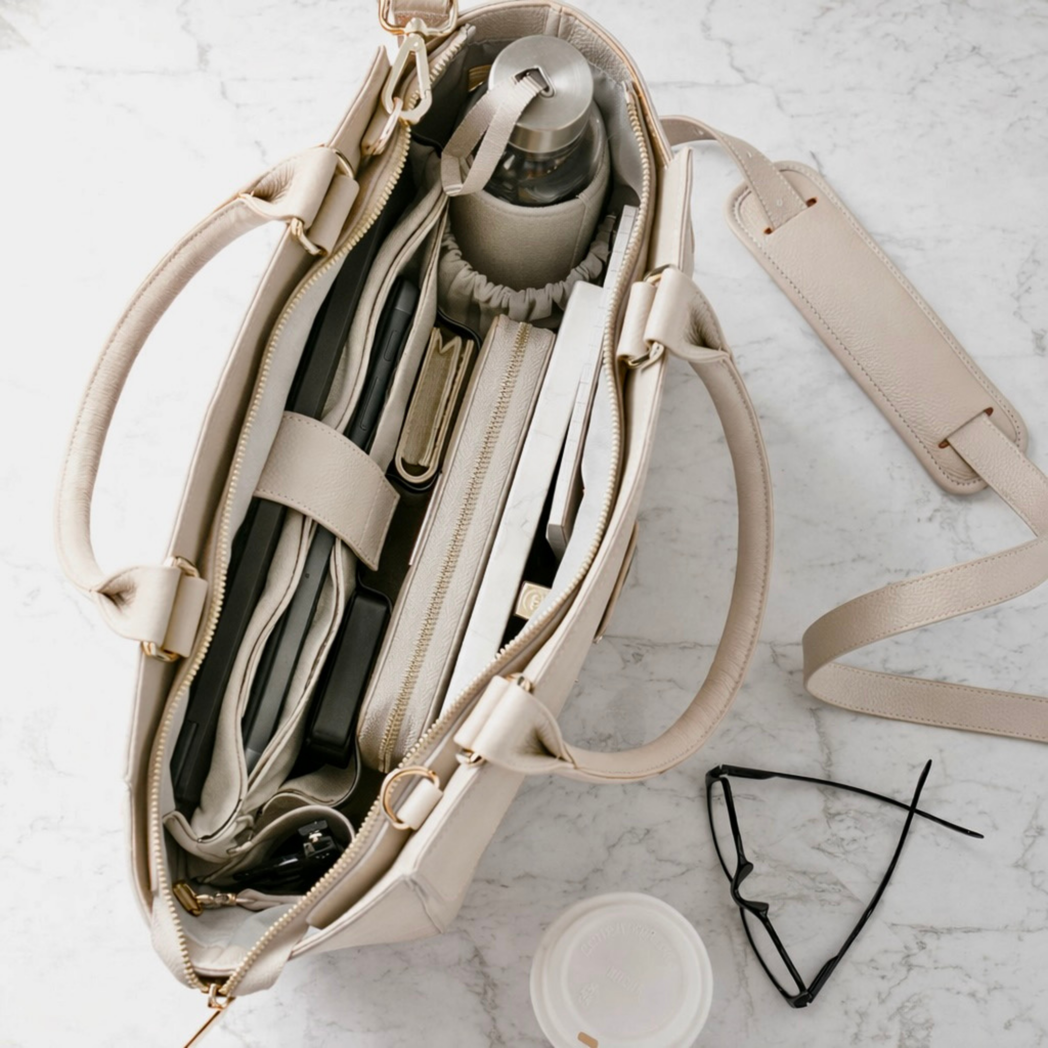 LISA 14" LAPTOP HANDBAG | ITALIAN LEATHER-Laptop bag-CODE REPUBLIC-Grey-CODE REPUBLIC laptop bags womens laptop bags laptop handbags ladies laptop bags laptop carrying bags