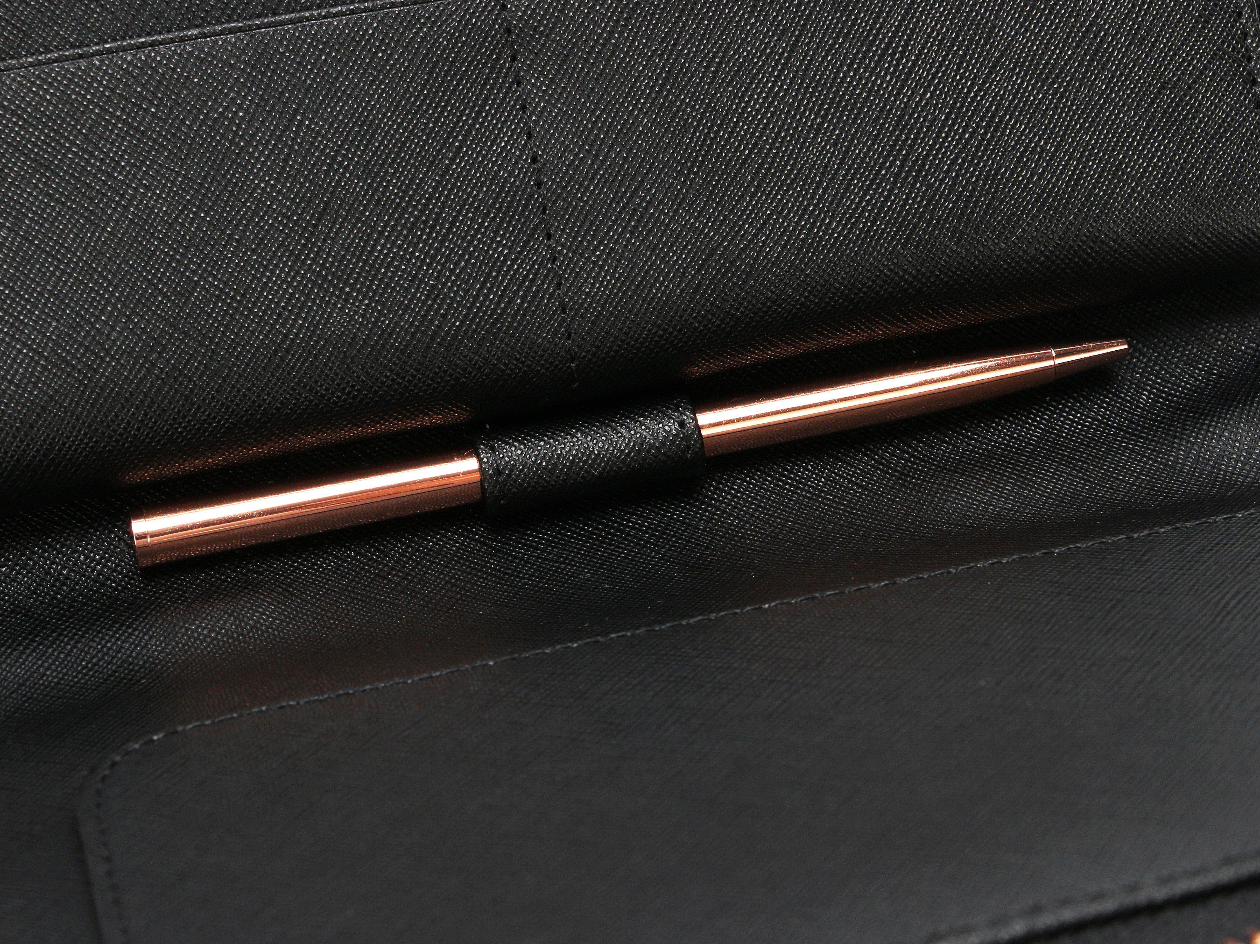 PASSPORT PHONE WALLET Saffiano Leather Rose Gold-Wallet-CODE REPUBLIC-Black-CODE REPUBLIC laptop bags womens laptop bags laptop handbags ladies laptop bags laptop carrying bags