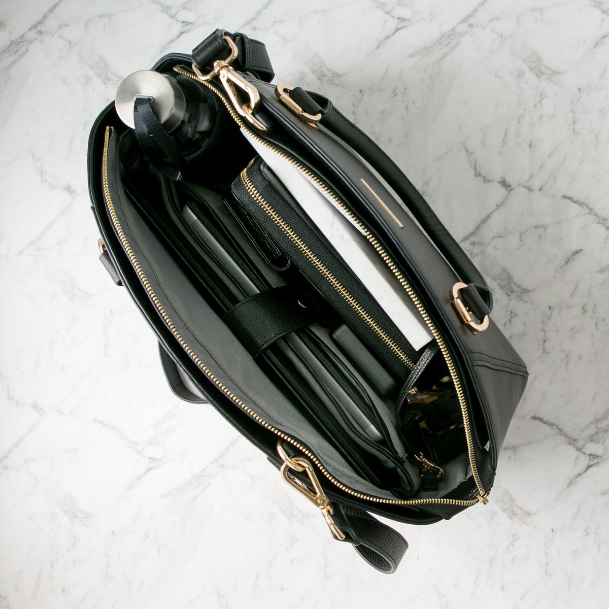 SAVANNAH 14” LAPTOP HANDBAG | ITALIAN LEATHER-Laptop bag-CODE REPUBLIC-BLACK-CODE REPUBLIC laptop bags womens laptop bags laptop handbags ladies laptop bags laptop carrying bags