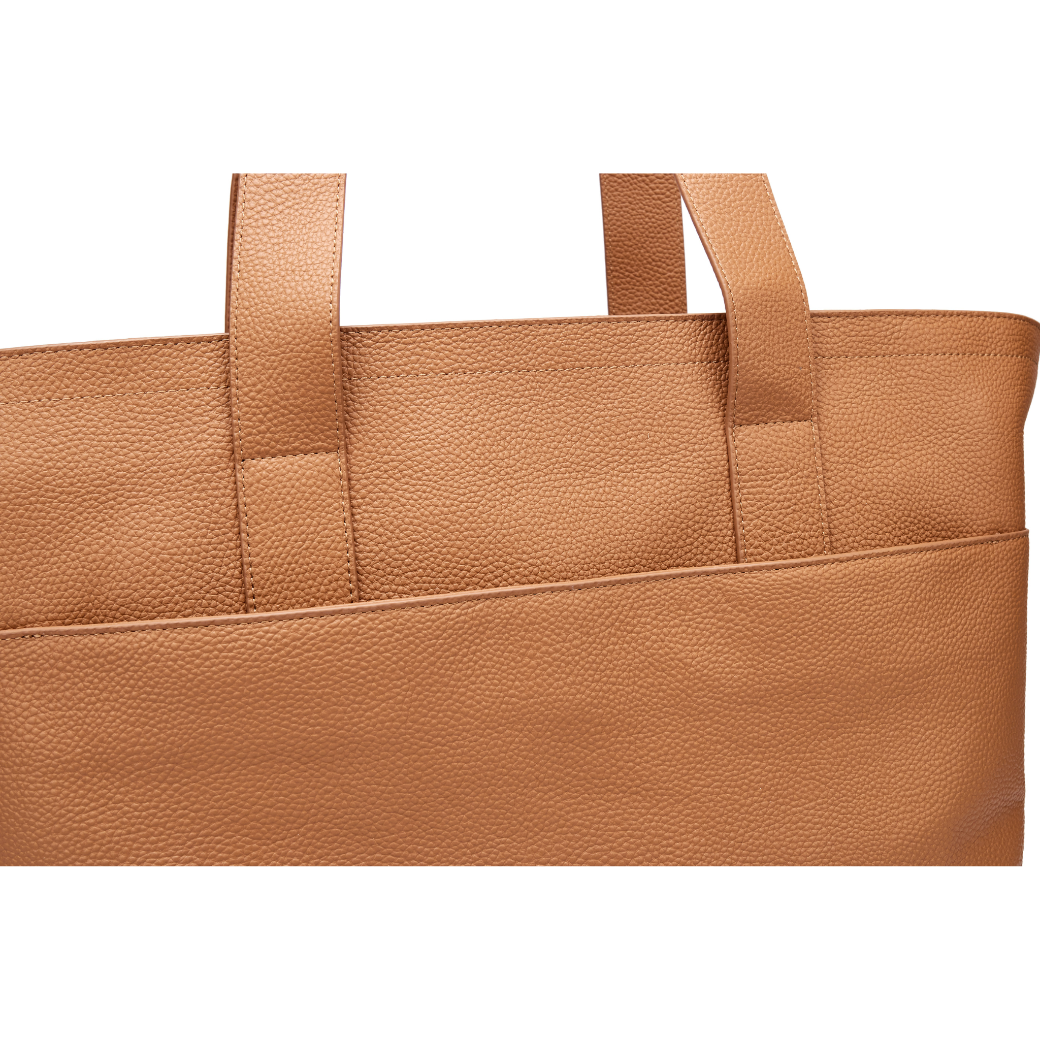 16" Slouchy Leather Laptop Tote | Large Capacity-Laptop bag-CODE REPUBLIC-Black-CODE REPUBLIC laptop bags womens laptop bags laptop handbags ladies laptop bags laptop carrying bags