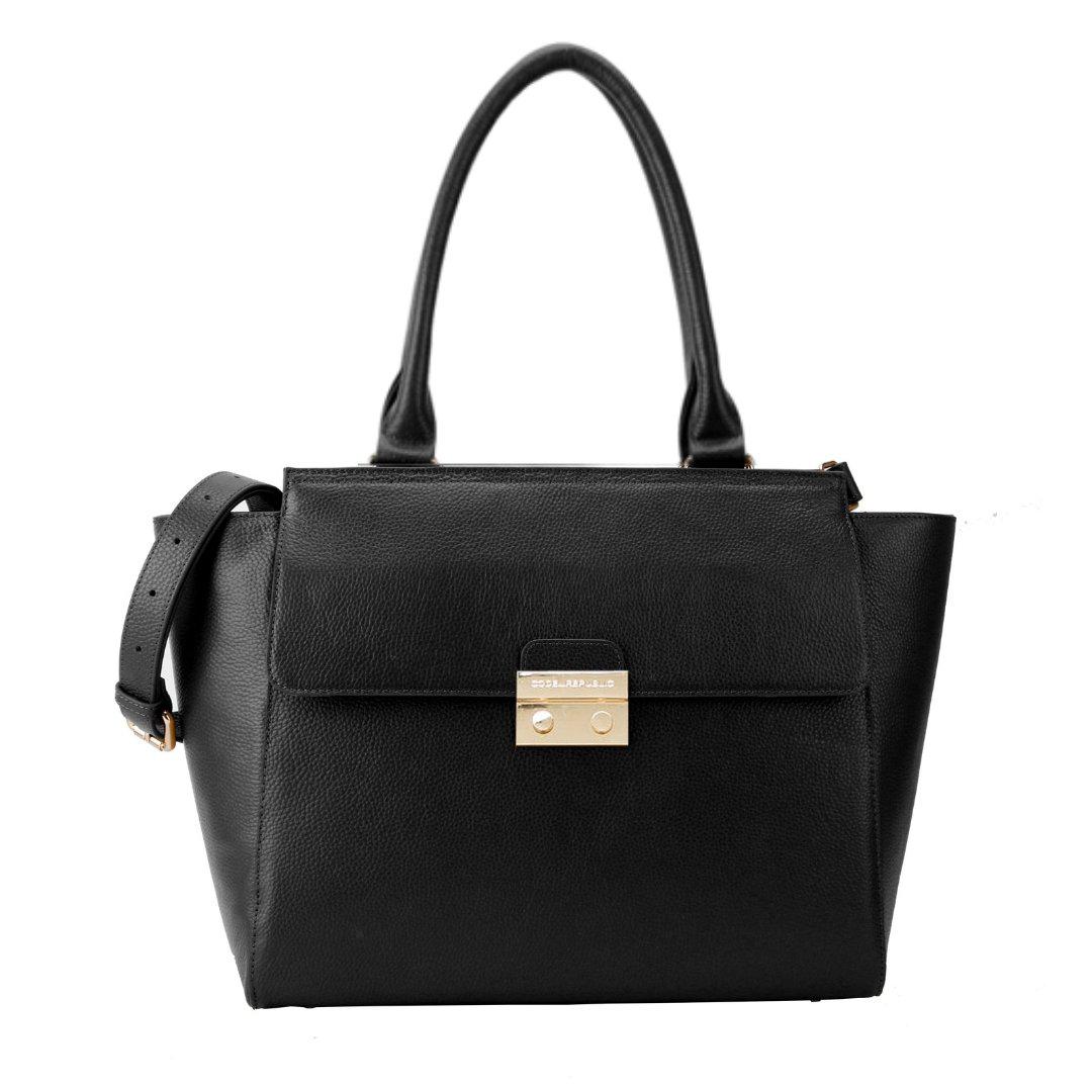 DANIELLE 14” LAPTOP HANDBAG | ITALIAN LEATHER-Laptop bag-CODE REPUBLIC-Black-CODE REPUBLIC laptop bags womens laptop bags laptop handbags ladies laptop bags laptop carrying bags