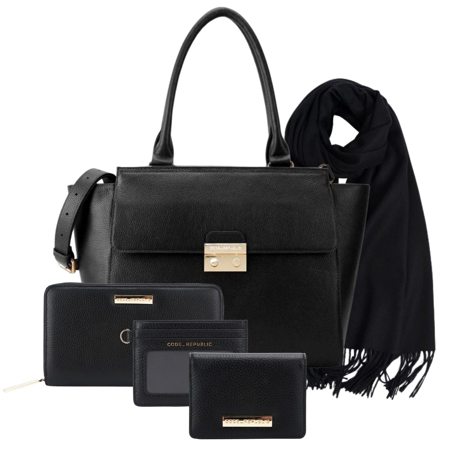DANIELLE DESIGNER LAPTOP HANDBAG | BLACK LEATHER | [LIMITED EDITION BUNDLE] PRE ORDER - LATE JUNE DELIVERY-Laptop bag-CODE REPUBLIC-CODE REPUBLIC laptop bags womens laptop bags laptop handbags ladies laptop bags laptop carrying bags
