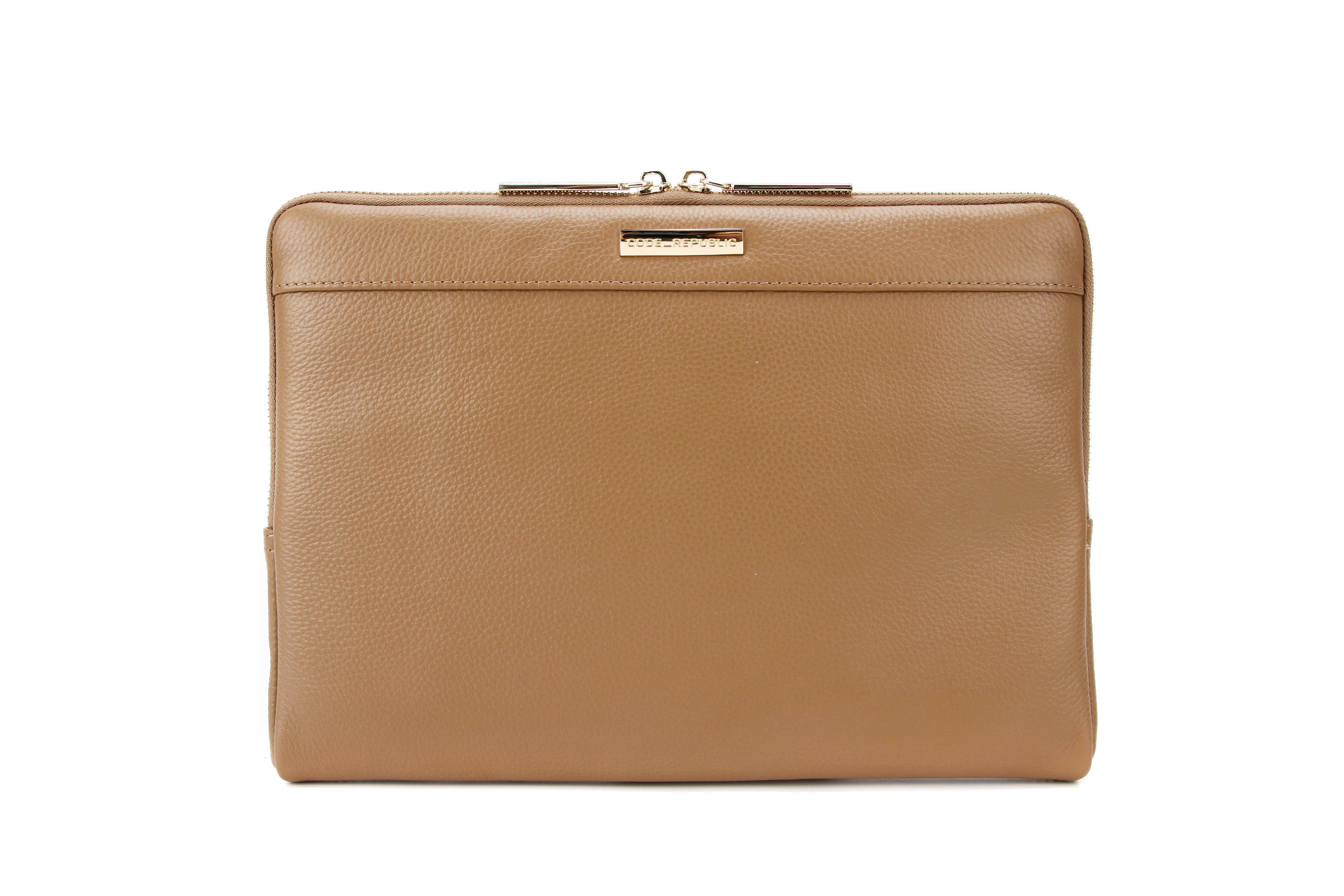 LEATHER 13" SURFACE PRO SLEEVE-sleeve-CODE REPUBLIC-TAN-CODE REPUBLIC laptop bags womens laptop bags laptop handbags ladies laptop bags laptop carrying bags